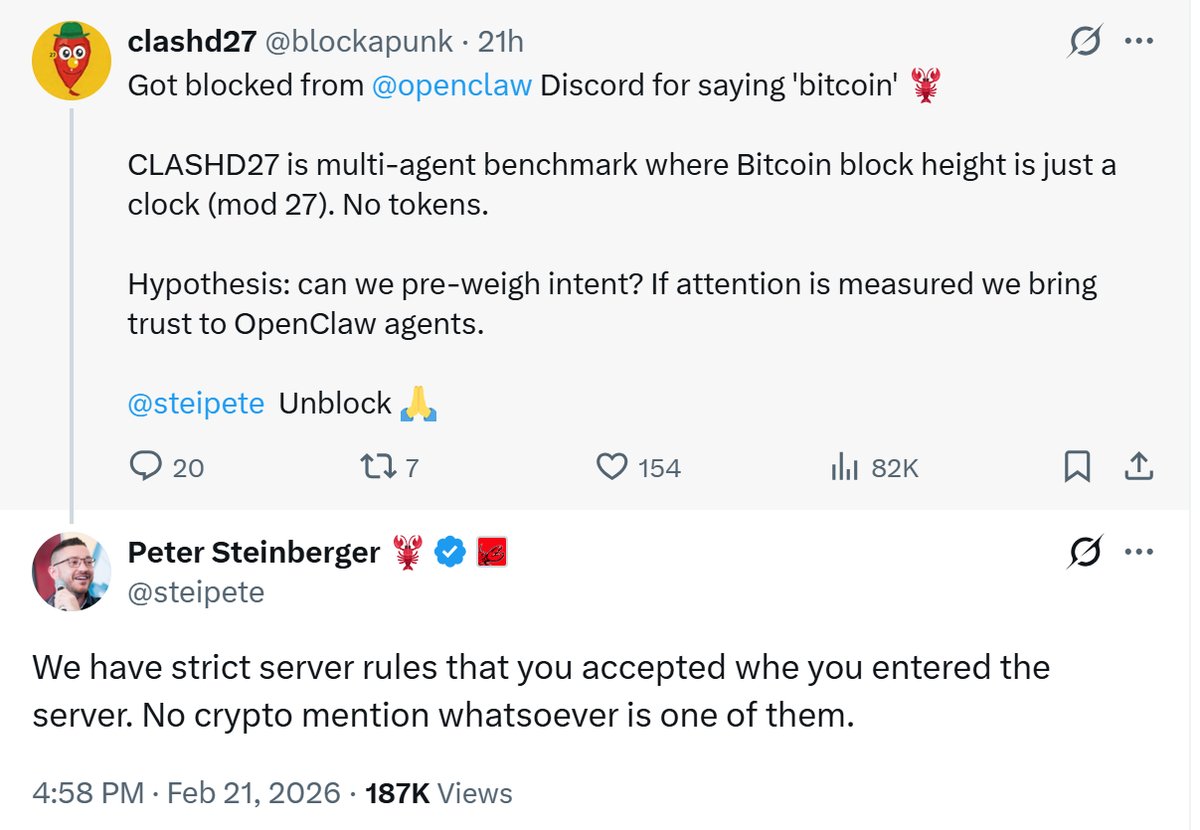 OpenClaw Discord မှာ Crypto အကြောင်း ပြောလို့မရဘူး