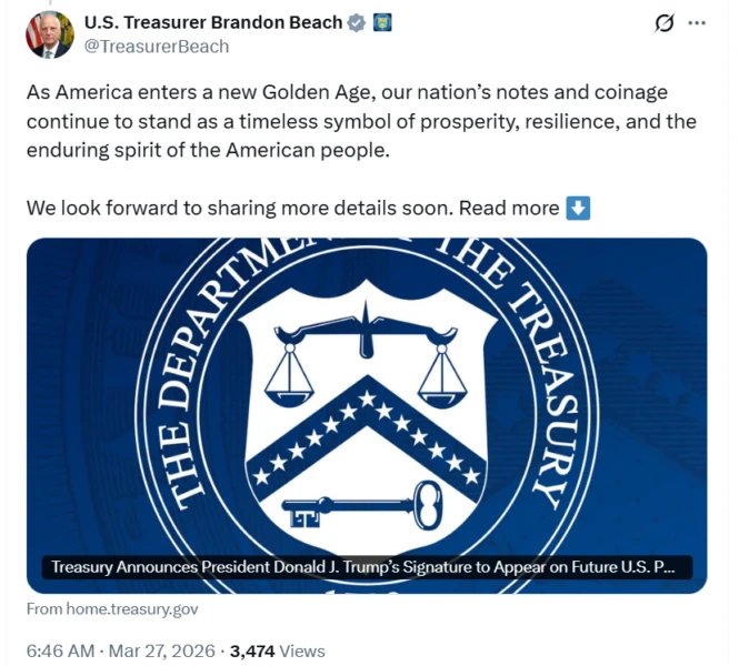 ငွေစက္ကူတွေပေါ်မှာ လက်မှတ်ရေးထိုးတော့မယ့် Trump